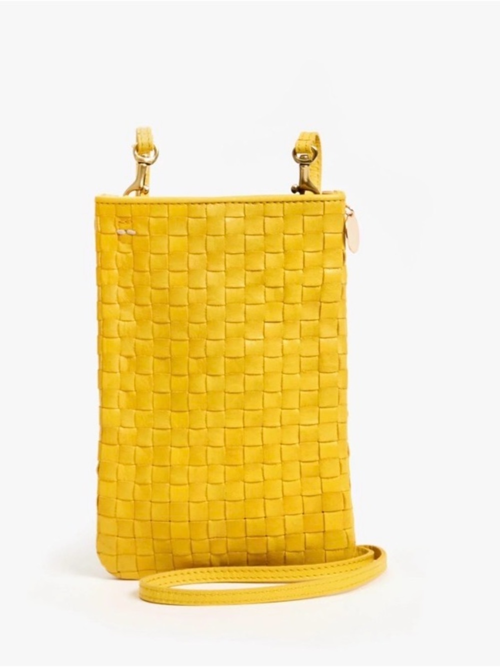 Poche Woven Crossbody Phone Bag - by Clare V.
